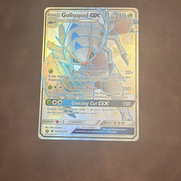 Pokémon TCG Golisopod GX SV48/SV94 Hidden Fates Shiny Vault Full Art Holo 210HP - Picture 1 of 10